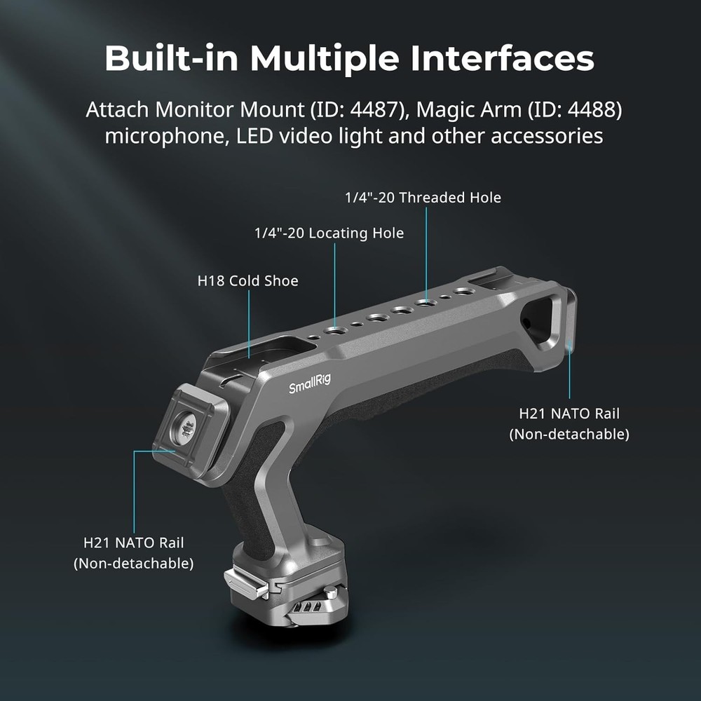 Quick Release Top Handle with Quick Release Slider, Two-Way Smooth Installation,