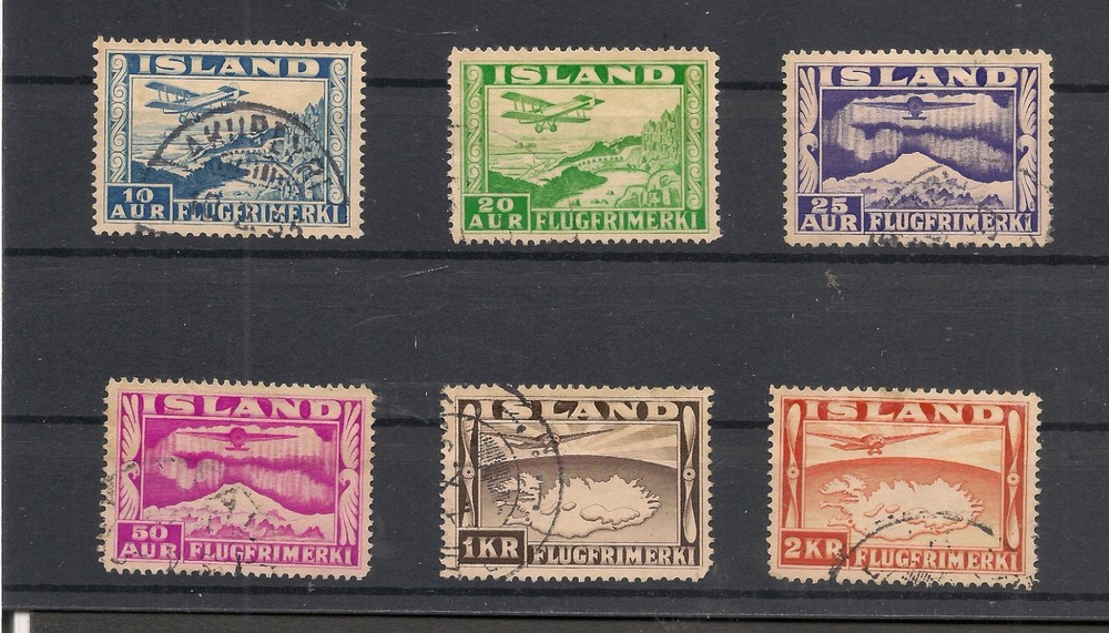 Iceland 1934 Airmail Set Fine Used