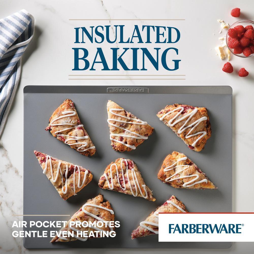 Insulated Bakeware Nonstick Cookie Baking Sheet, 15.5" X 20", Light Gray