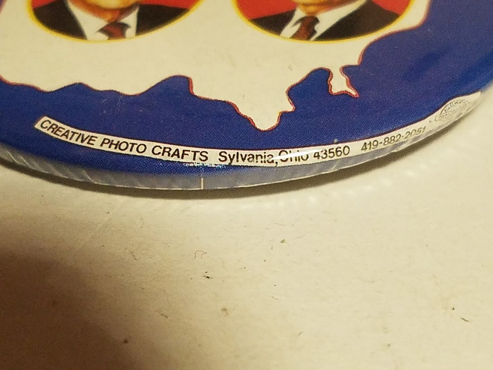 Ohio Reagan Bush Pinback Button