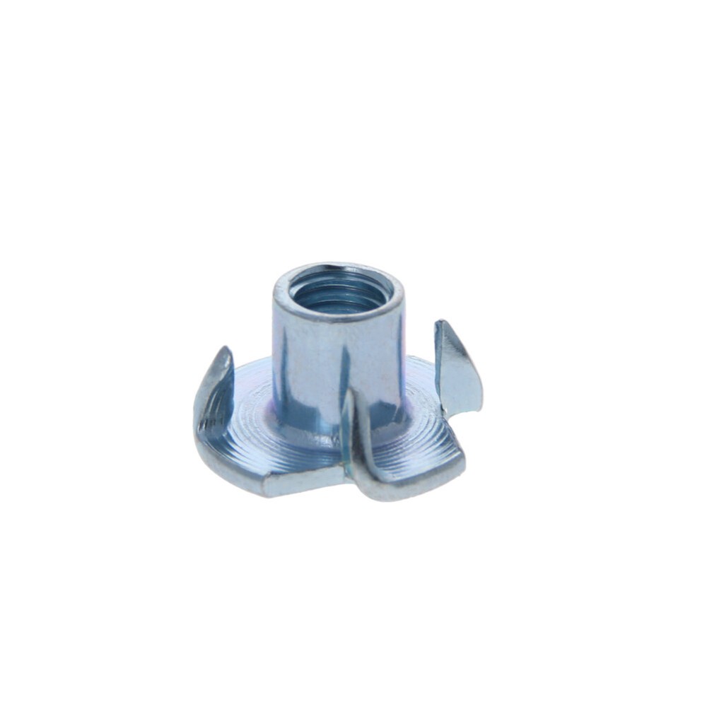 Tee Nuts 4 Prong Full teeth T-Nut Zinc Plated Threaded Insert Tee Blind Nuts