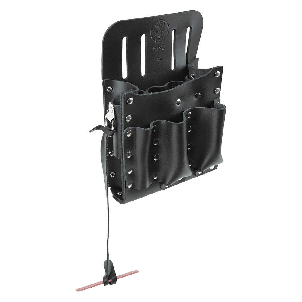 KLEIN TOOLS 5190 Black,Tool Pouch,Leather 36L235