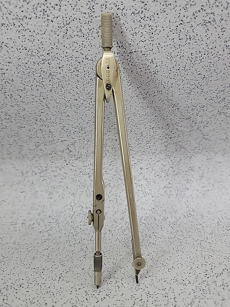 DOS Ltd Vintage Metal Compass Protractor Drawing Tool