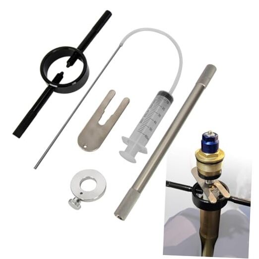 Motorcycle Fork Service Tool Kit -  Fork Spring Compressor, Oil Level and