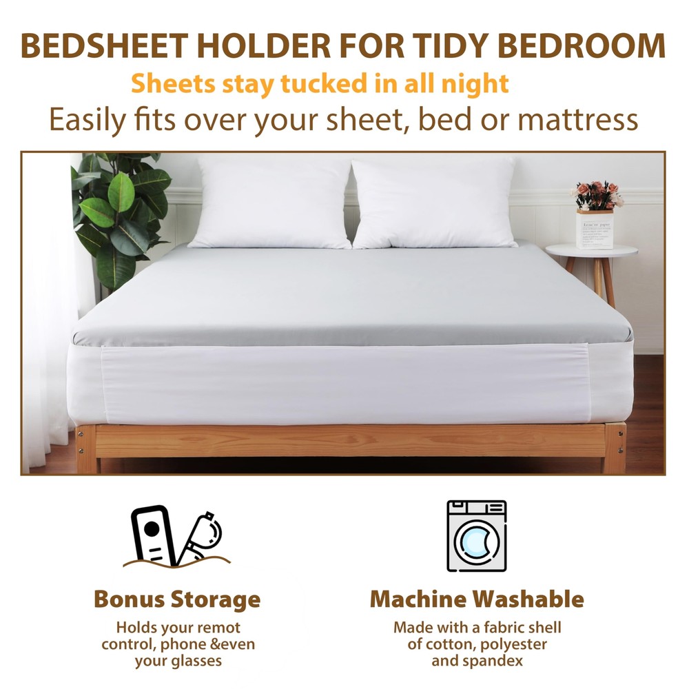 Fitted Bed Sheet Straps Bedroom Bed Sheet Holder Sheet Fasteners Keep Sheets ...