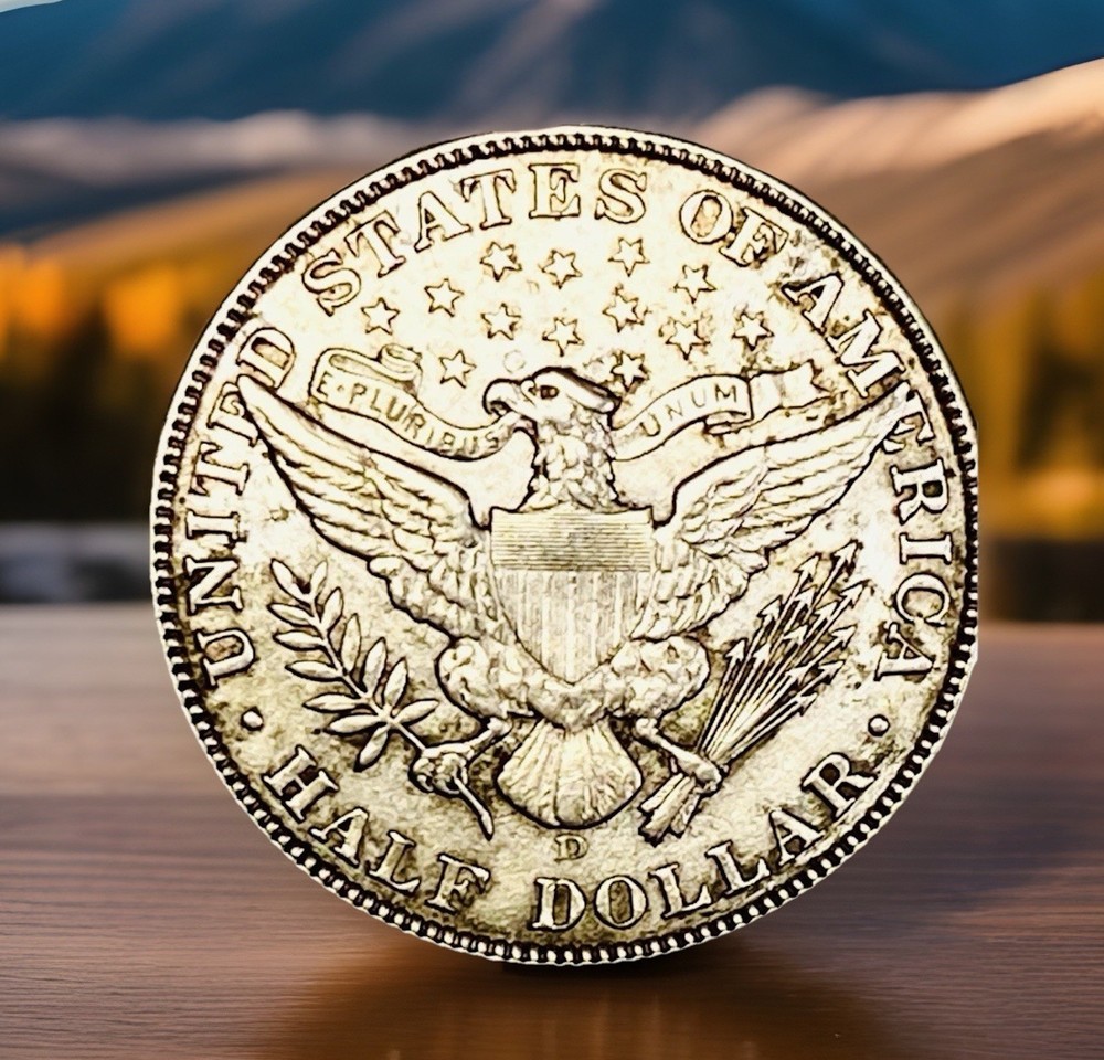 1908d 50c Barber Half Dollar AU
