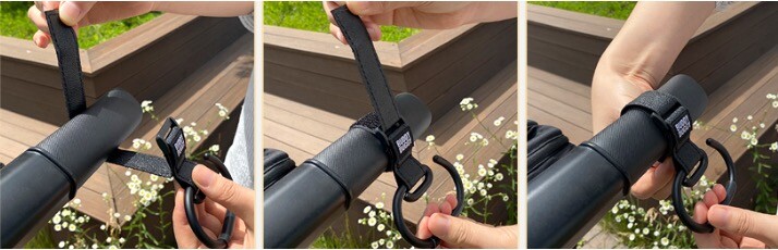 buddy duggy stroller hook nonslip - black