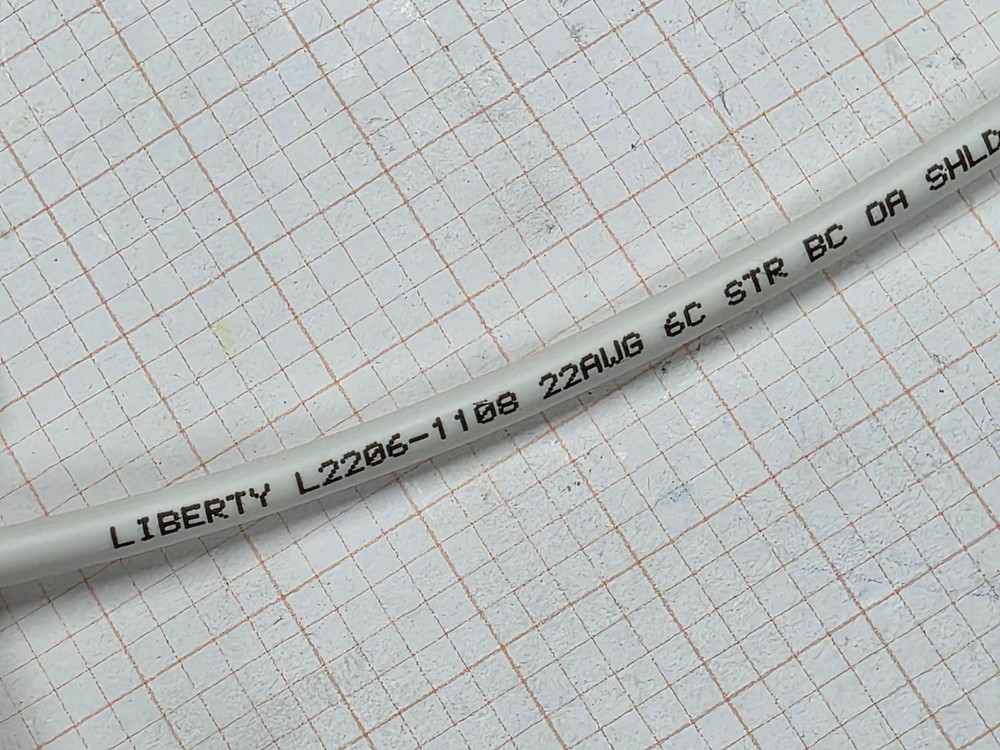 Liberty AV 22/6C Shielded Plenum Security/Control Cable CMP White /50ft