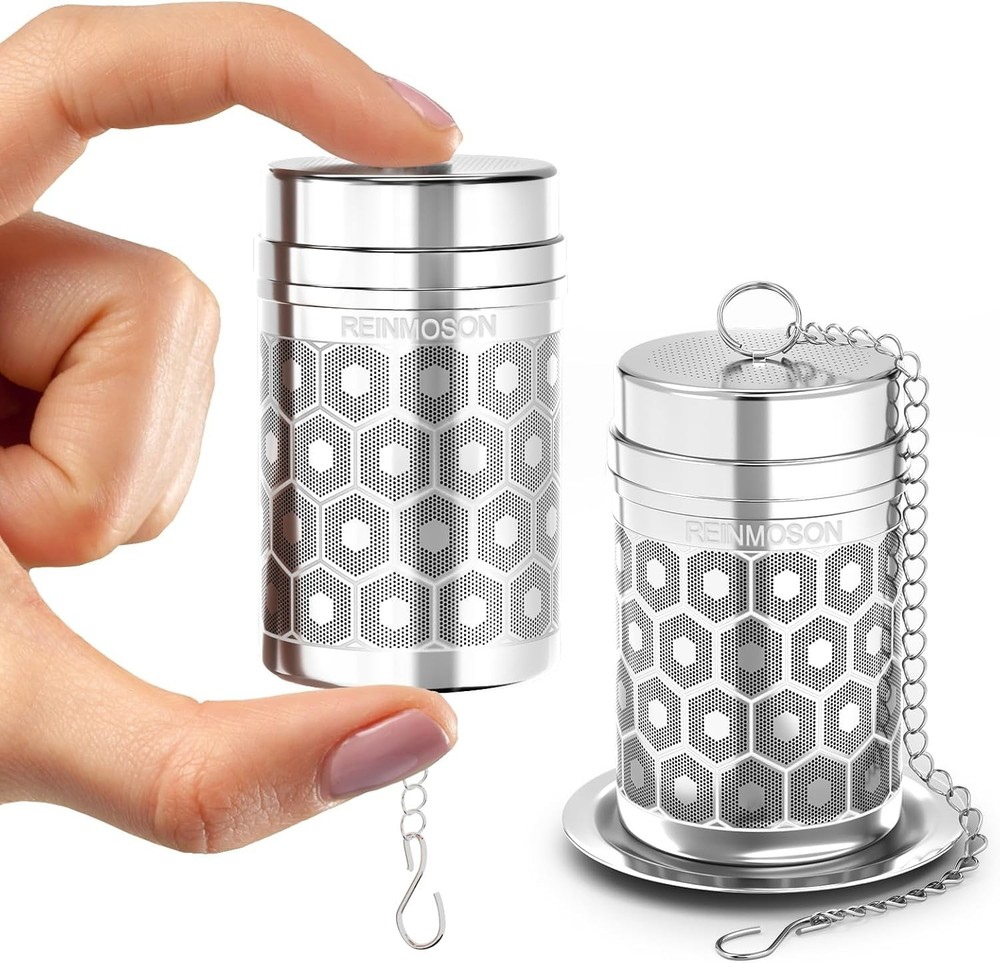 2 Pack Mini Tea Strainers for Loose Tea, Extra Fine Mesh Tea Infuser, 304 Sta...