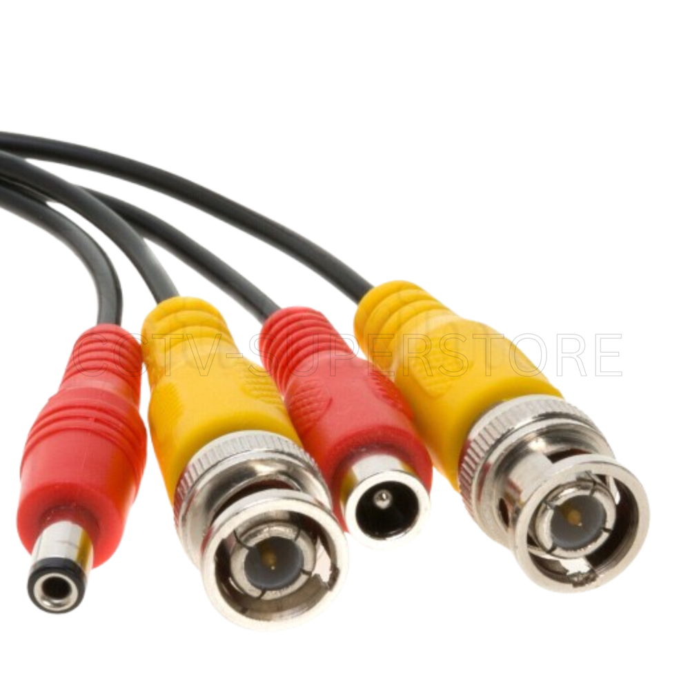 Security Camera Cable BNC Extension Power Surveillance DVR CCTV 10FT-100FT Black