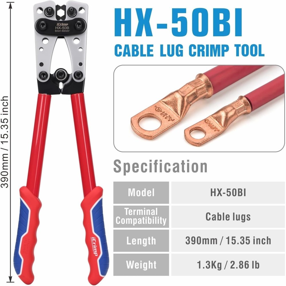 Versatile Crimping Tool for Various Cable Sizes