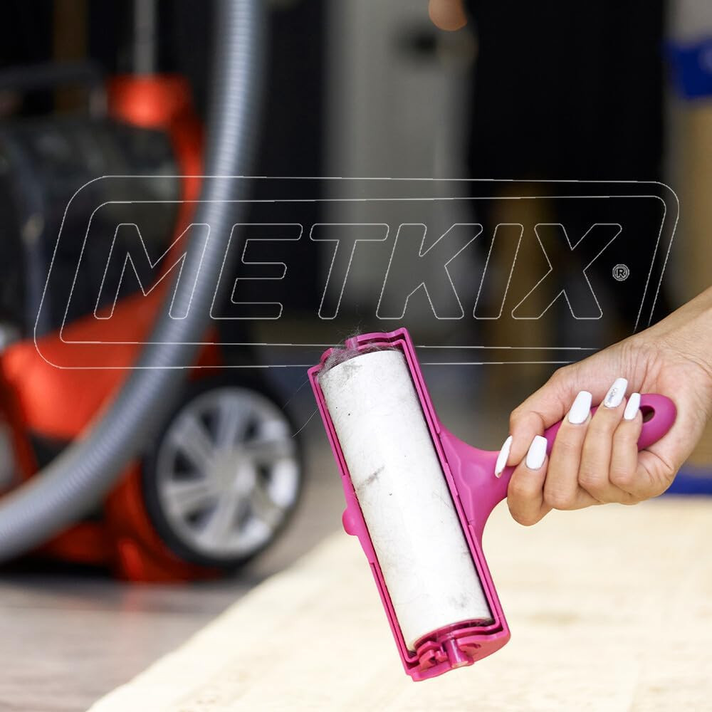 Large Lint Roller 6.3" with Extra Refill -120 Sticky Sheets, Protective Cover De