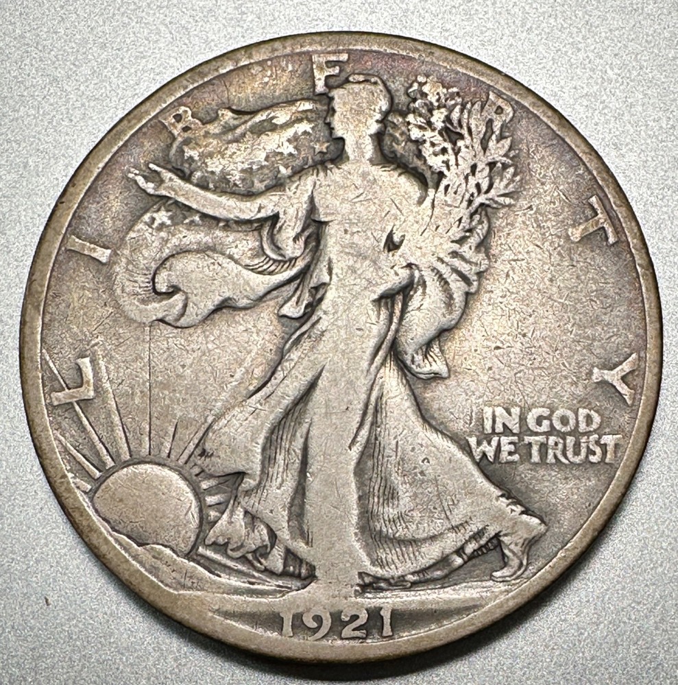 1921  WALKING LIBERTY HALF DOLLAR  VG  KEY DATE  #1643