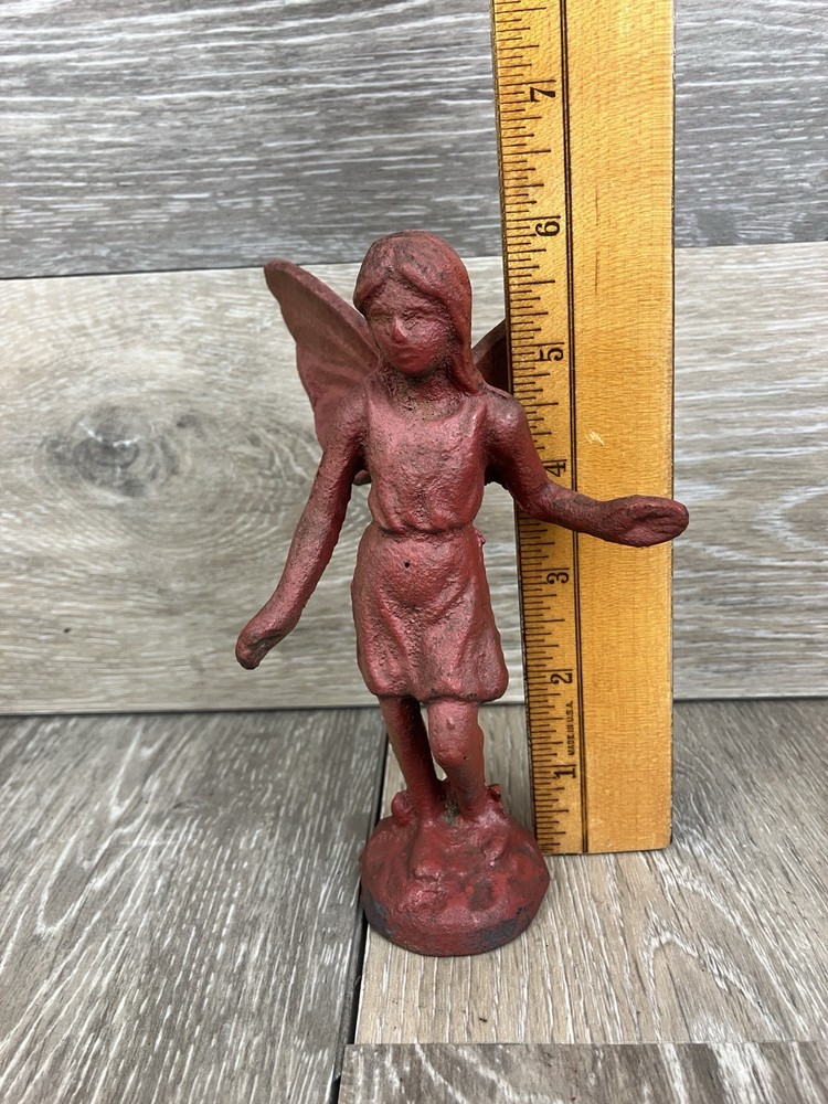 Fairy Pixie Cast Iron Figurine Statue 6” Tall