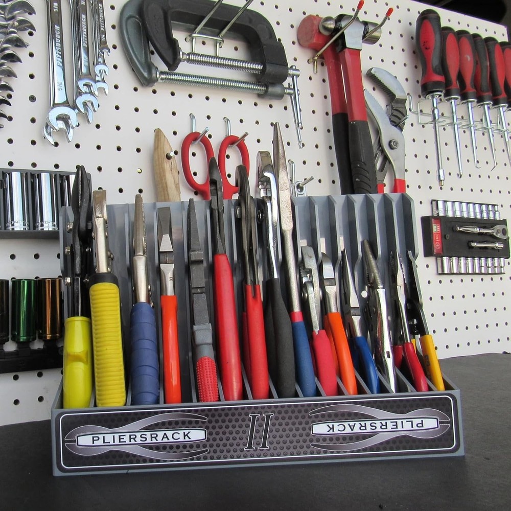 Pliersrack Plier Organizer Sturdy Plastic 15 Pliers Holder Tool Box or Pegboad