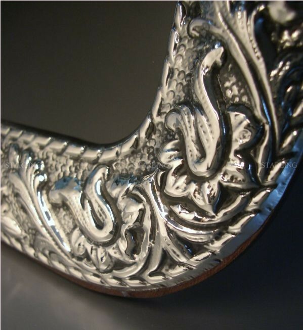 Heavy Victorian Photo Frame Silver Frame 925 Sterling Silver Image Size 13x18