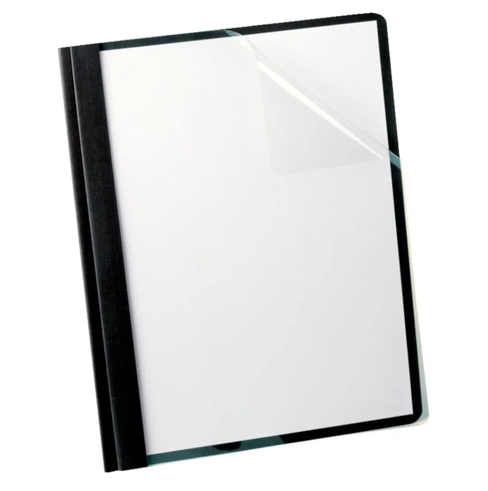 Oxford Clear Front Report Covers, Black, Letter Size, 5 per box 55806EE