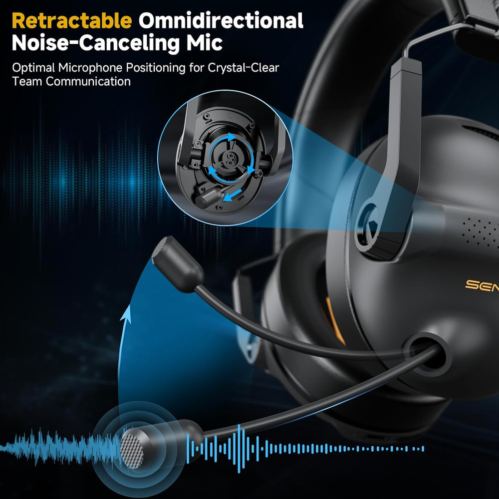 SG600 Wireless Gaming Headset for PC, Laptop, Switch 2.4GHz & Bluetooth