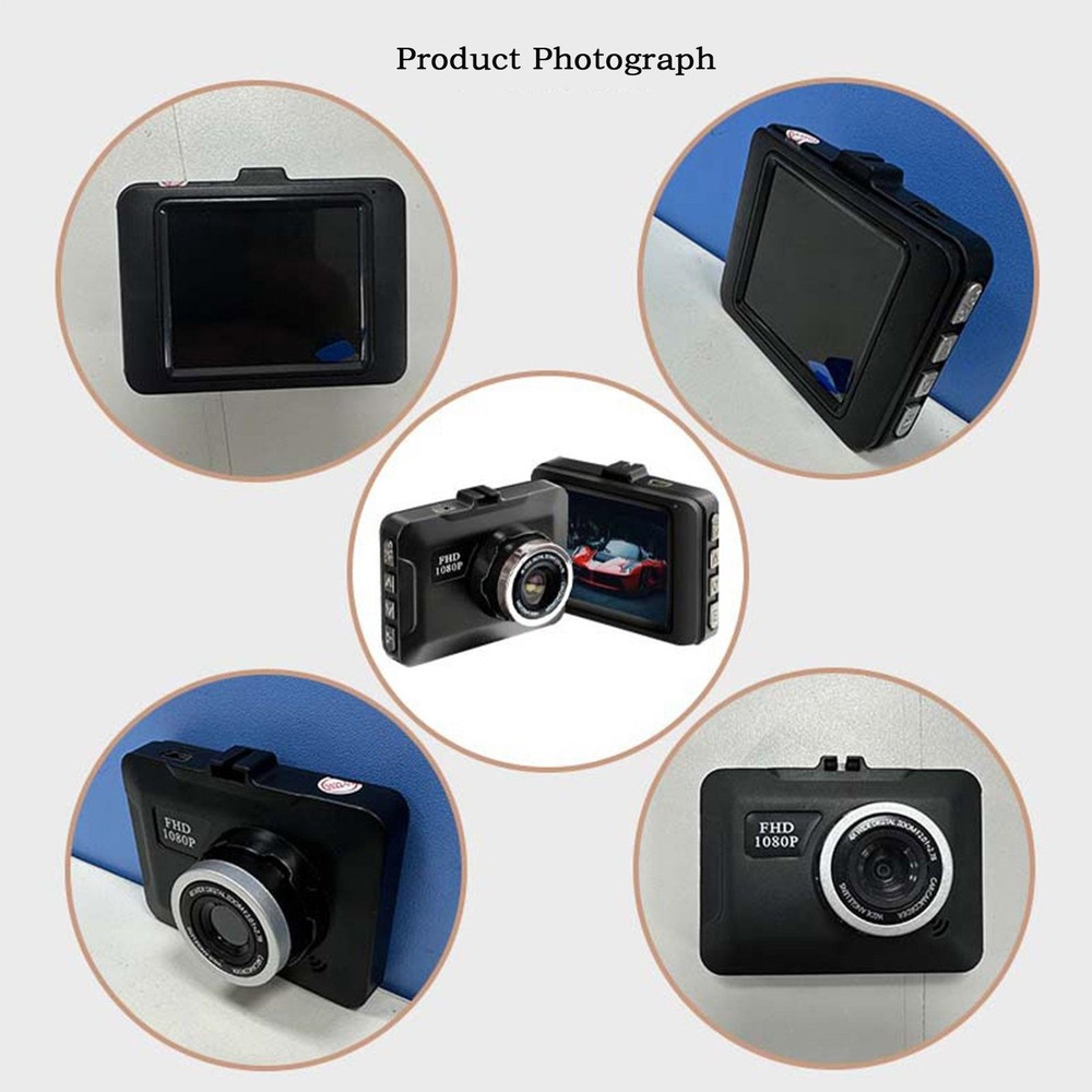 1080P Car Dash Camera Recorder G Sensor Night Vision Front And Rear Cam
