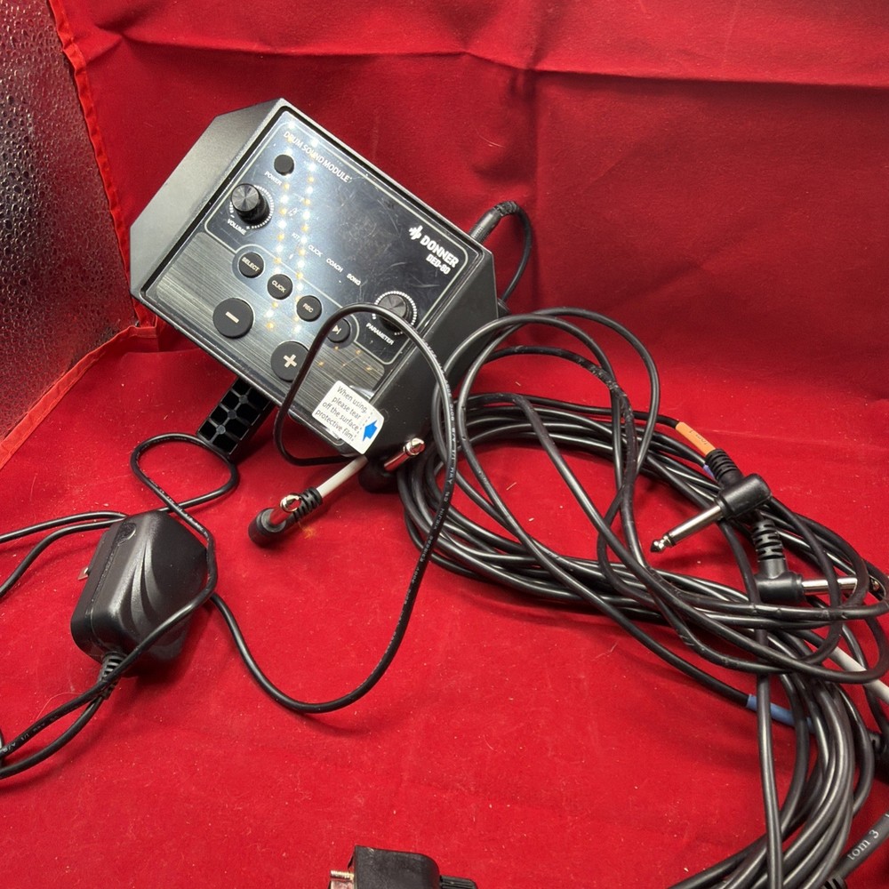 Electronic Drum Sound Module Donner DED-80 Cable Power Supply Wirring Cables