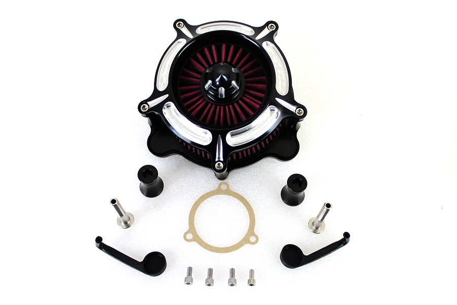 Exposed Filter Air Cleaner Kit Black fits Harley Davidson