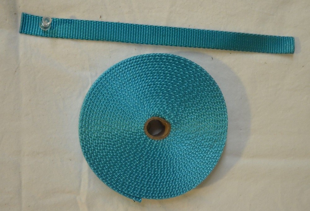 Webbing - 3/4" x 36 ft- Medium Weight Nylon - Turquoise (H32)