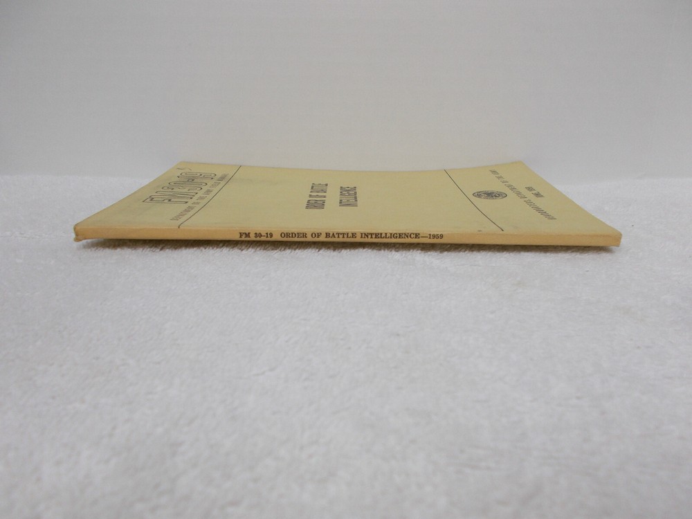 1959 ORDER OF BATTLE INTELLIGENCE MANUAL
