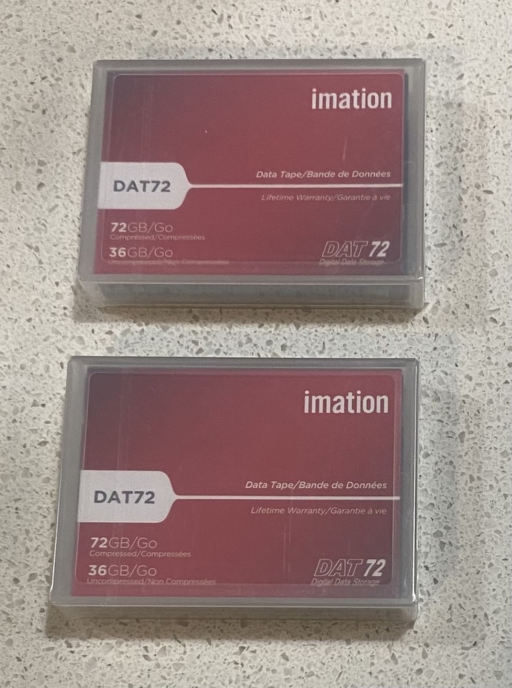 2 Imation DAT72 Digital Data X 2