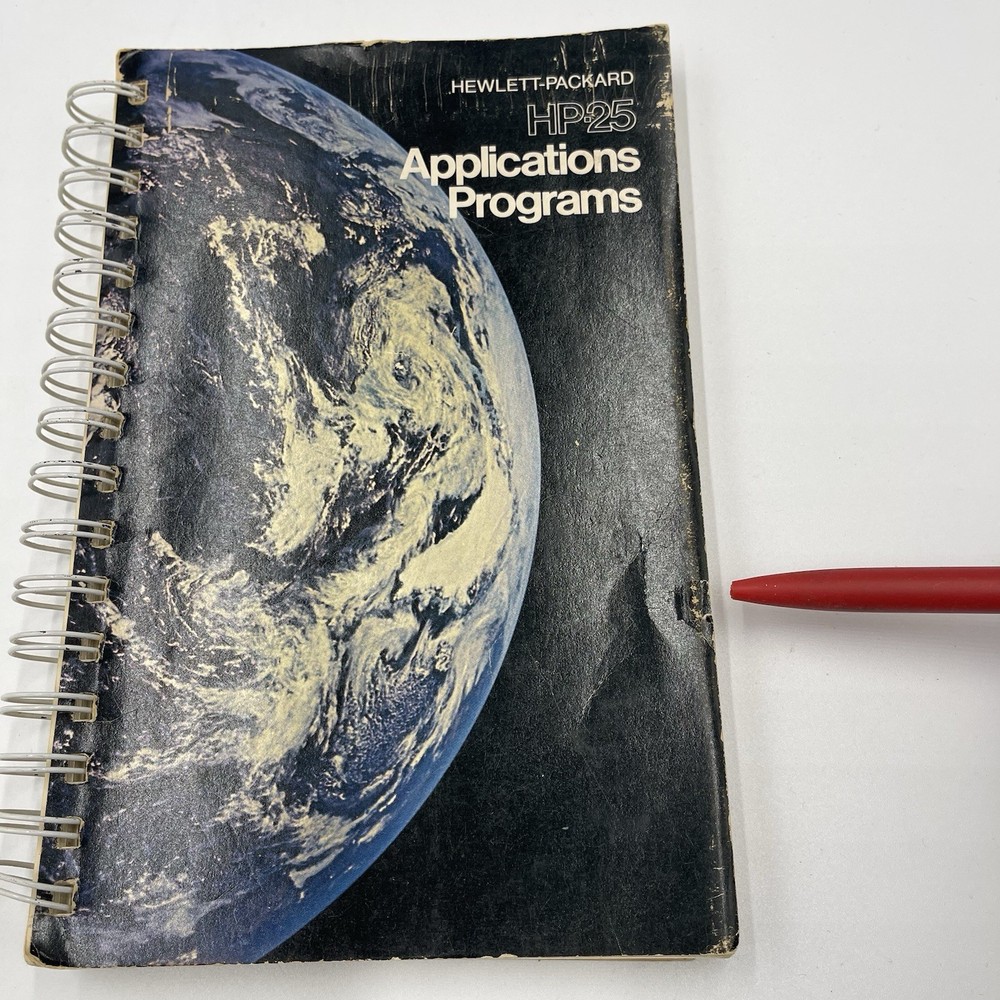 HP-25 Calculator OWNERS HANDBOOK and APPLICATIONS PROGRAMS Manuals 1975