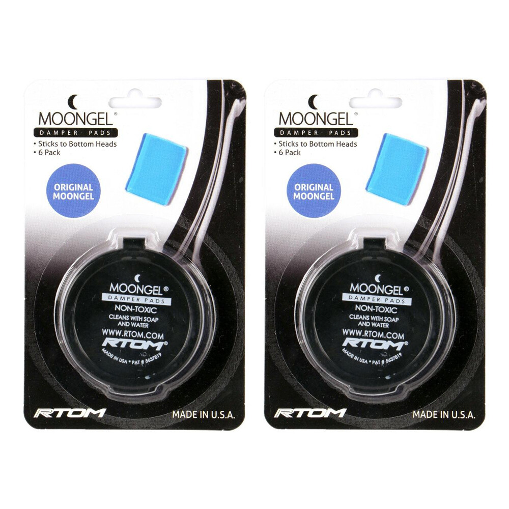 2 Pack RTOM MOONGEL Drum Damper Pads Original Blue