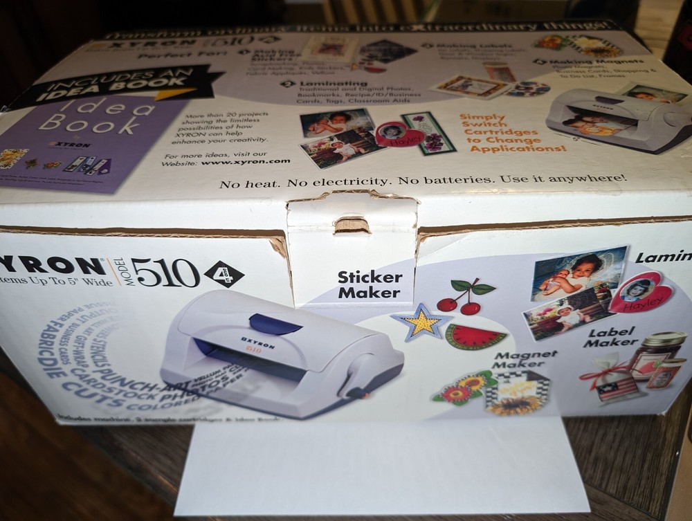 Xyron Model 510 Creative Sticker Tool Multi-Use Laminating Machine Refills Inc.