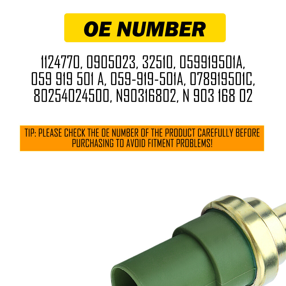 For VW / AUDI Green Coolant Temperature Sensor Water Temp Switch 059919501A