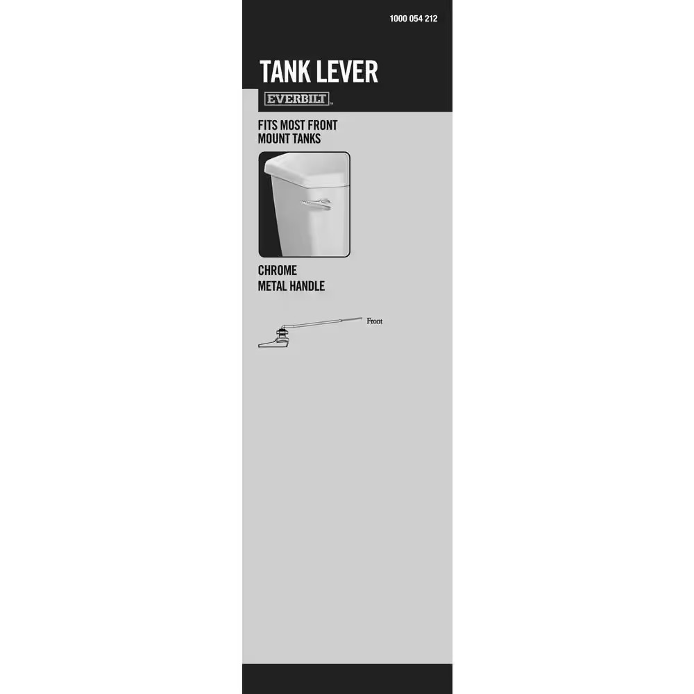 Front Mount Toilet Tank Lever in Chrome