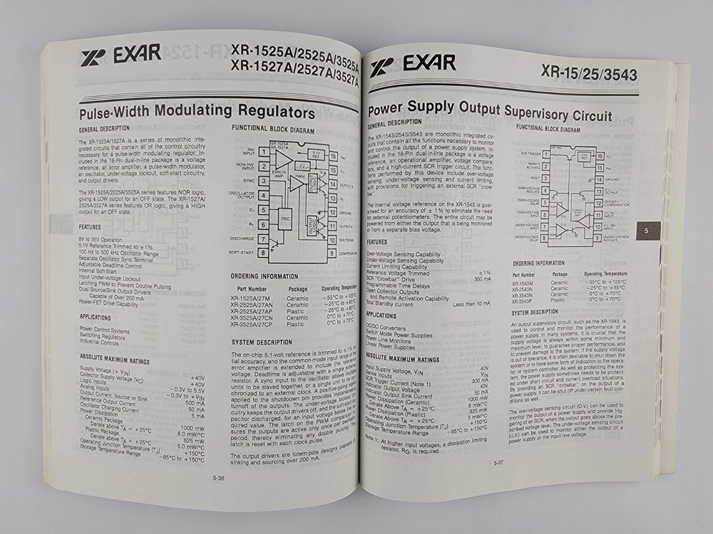 Vintage Original Exar Short Form Product Guide