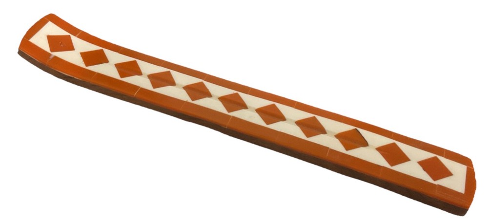 6 Pack Incense Stick Holder Ash Catcher - Orange & White
