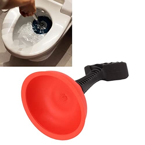 Sink Plunger Mini Short Handle Efficient Small Drain Powerful Silicone Red