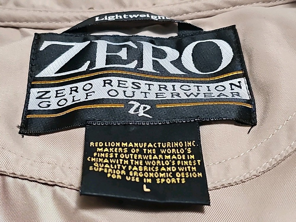Zero Restriction Lightweight Embroidered Pullover 1/4 Snap S/S Jacket SZ Large