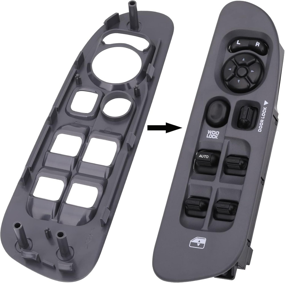 Driver & Passenger Door Window Control Switch Panel Bezel for 2002-2009 Dodge Ra