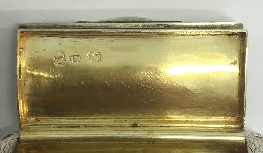 Fine Solid Silver Joseph Willmore Georgian Snuff Box 7cm X 3.5cm