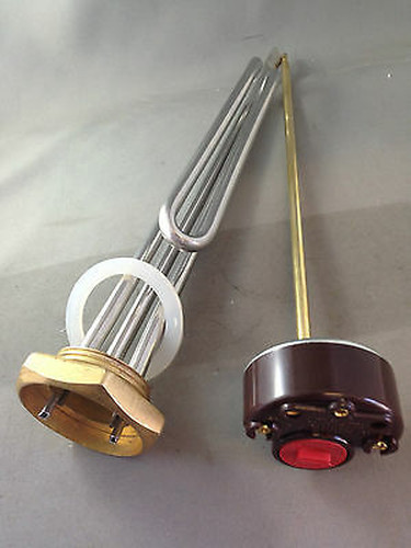 HYDR0 BATH DOG HOT WATER TANK HEATER 1800W 1 1/4" BSP  WITH ROD THERMOSTAT