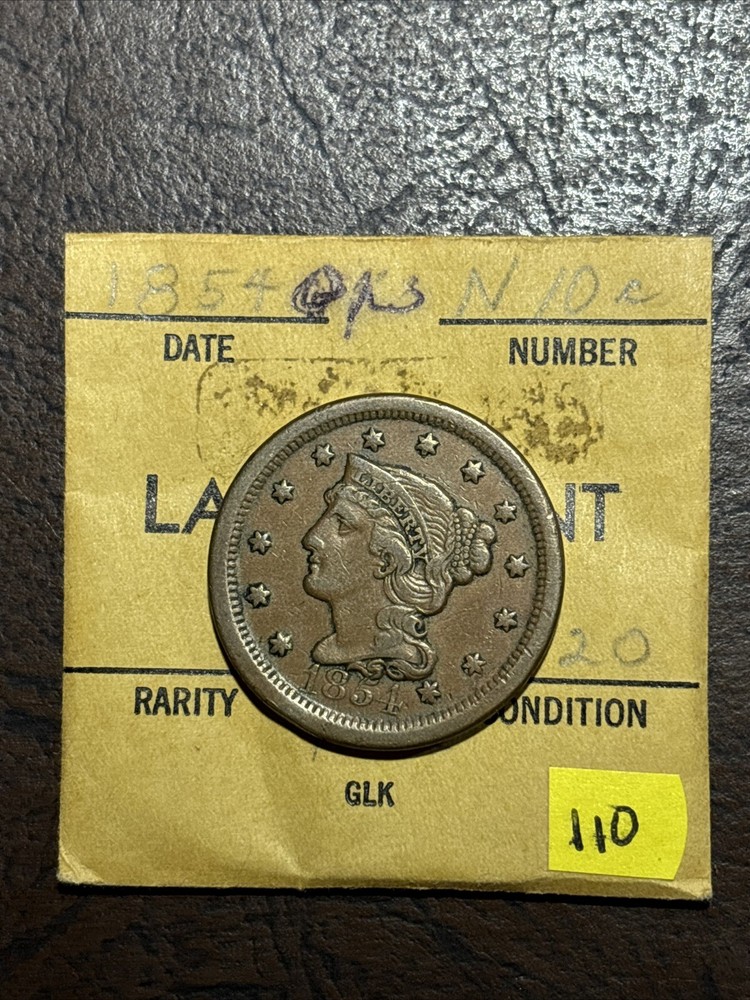 1854 Braided hair Large Cent