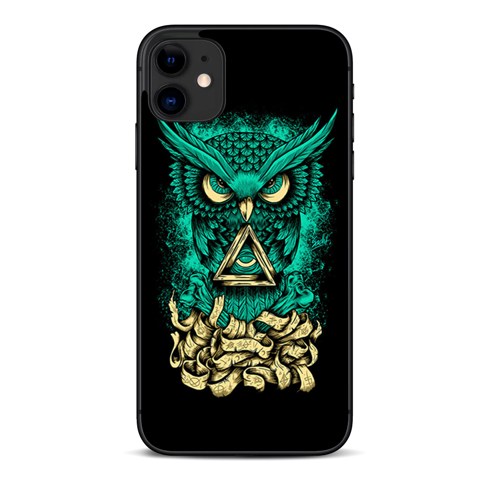Skins Decal Wrap for Apple iPhone 11 - Awesome Owl Evil