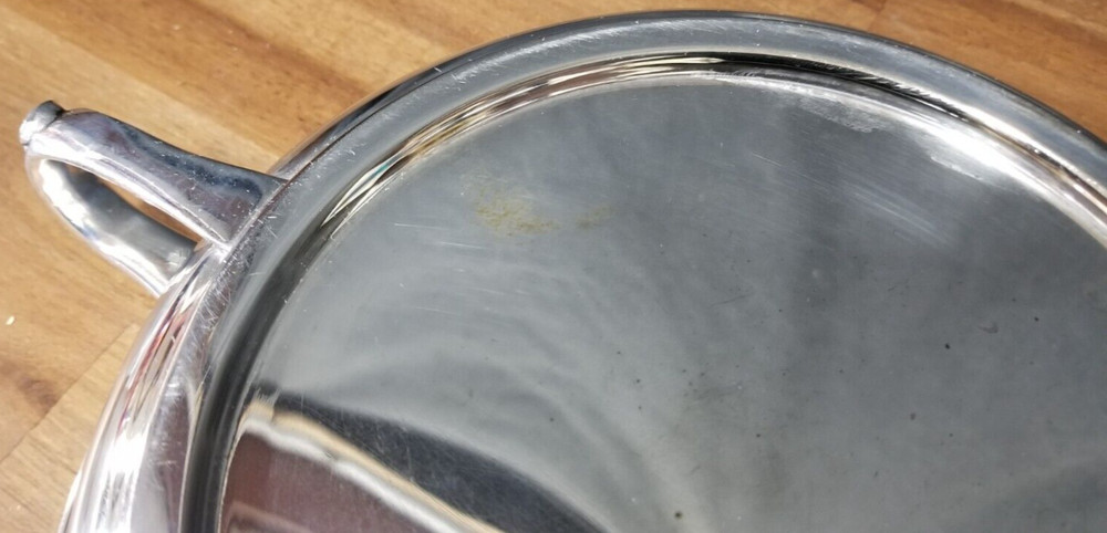 Vintage Silver Serving Bowl With Handles
