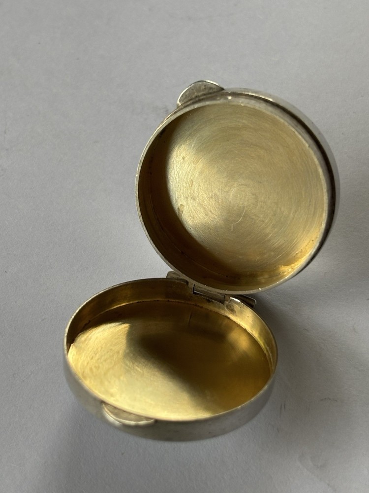 antique sterling silver pill box