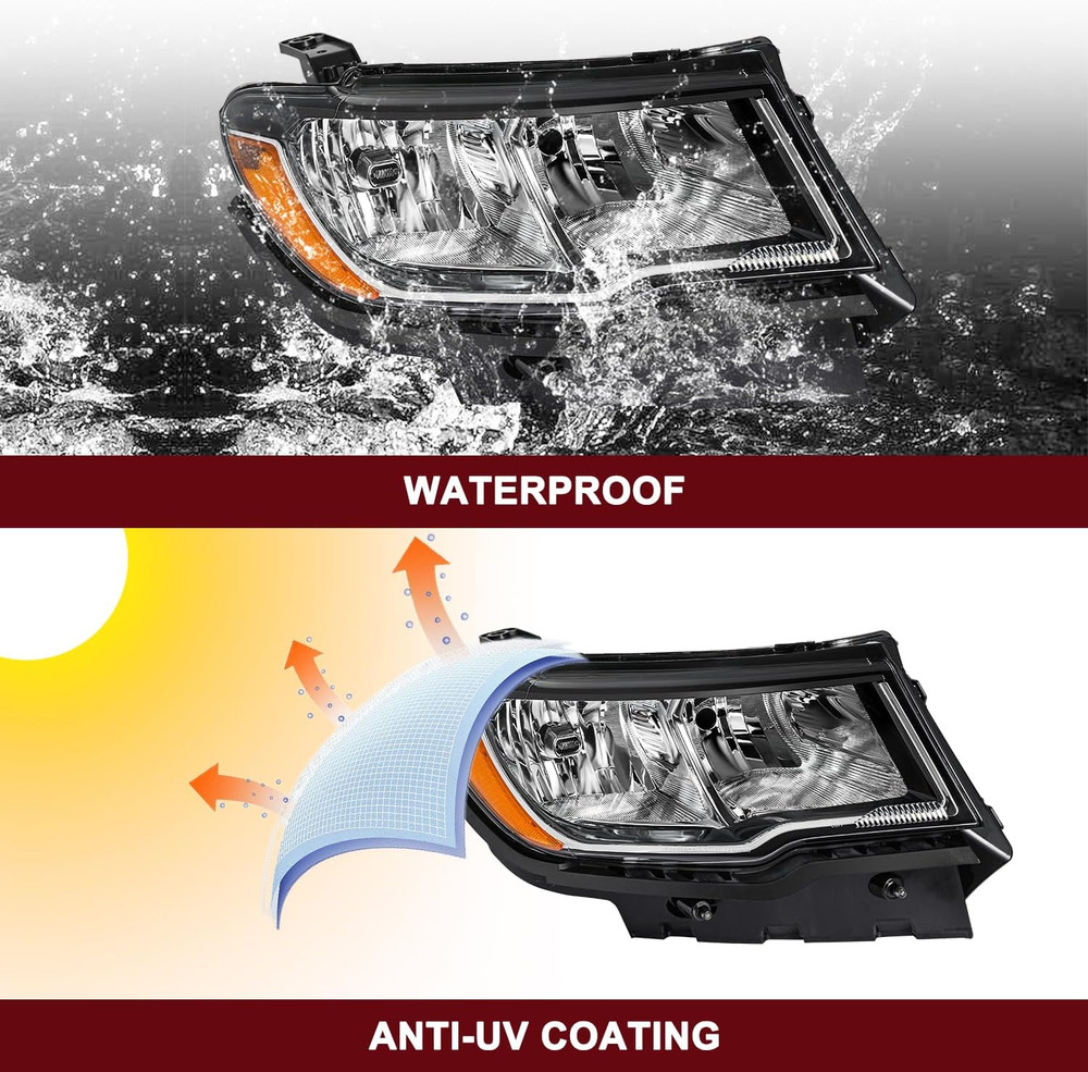 Halogen Headlight Assembly Replacement for 2017 2018 2019 2020 2021 Jeep Compass