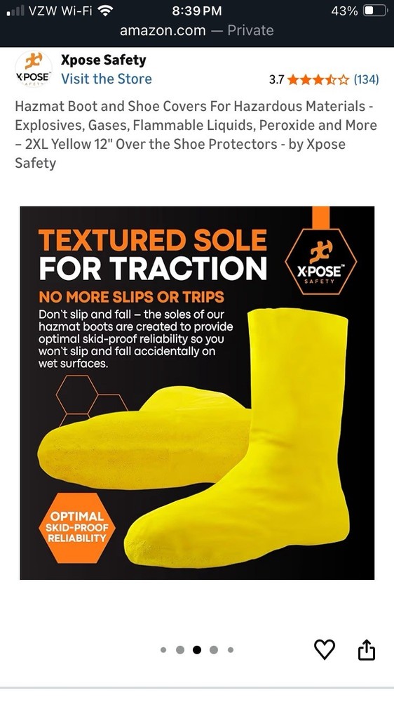Hazmat Boot And Shoe Covers 3XL