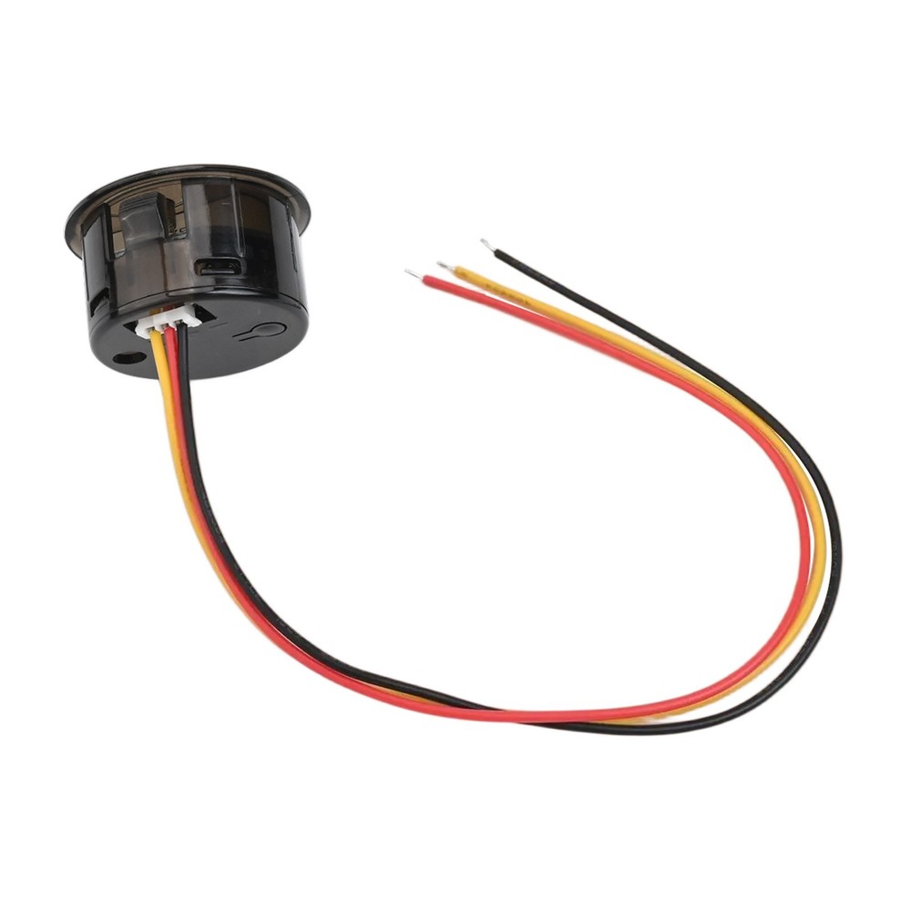 Round Digital Voltmeter with LED Display and Touch Operation for Batteries