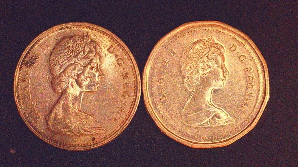 Canada 1976 + 1983 One Cent Coins Better Grade