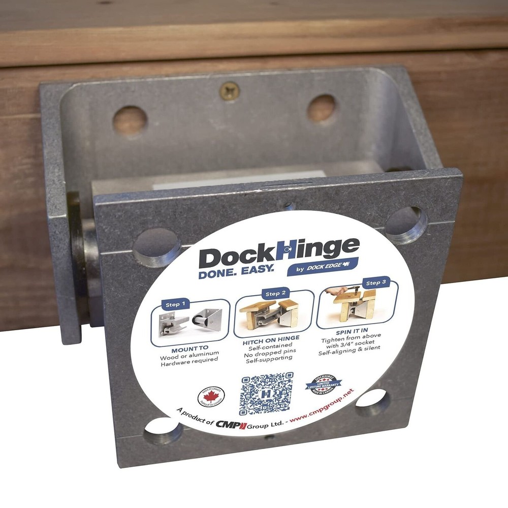 Dock Hinge System, Aluminum, Size: 3/8�