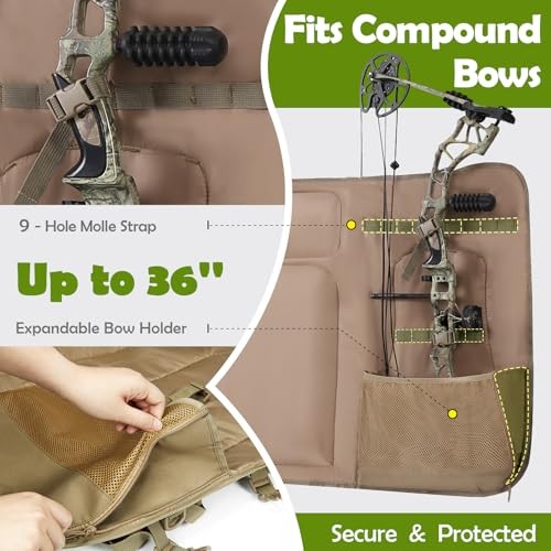 Bow Hunting Backpack 3.0 for Men, Saddle Camo backpack with Bow Holder,